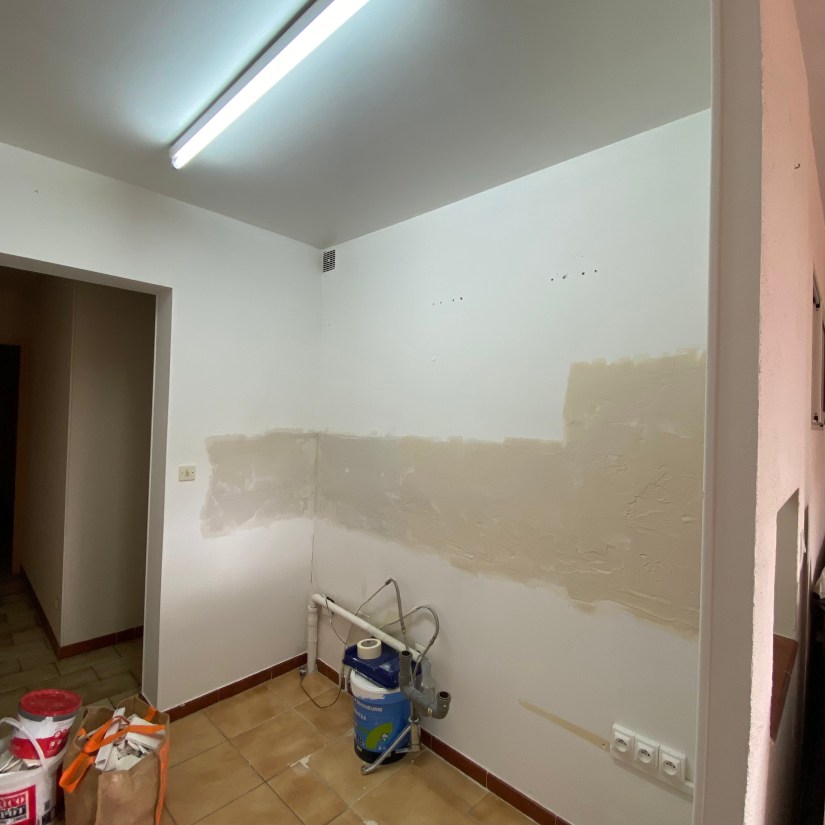 Rénovation mur enduit