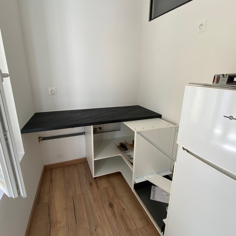 Mise en place plan de travail cuisine